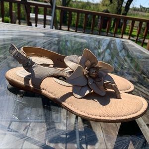 b.o.c Gold flowered sandals